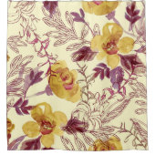 Rideaux De Douche Aquarelle Motif transparent avec élément profilé (Devant)