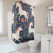 Rideaux De Douche Aquarelle motif transparent avec tranche mûre (En situation)