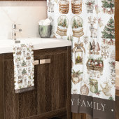 Rideaux De Douche Aquarelle Noël personnalisé moderne