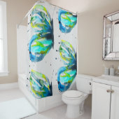 Rideaux De Douche Aquarelle papillon (En situation)