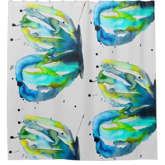 Rideaux De Douche Aquarelle papillon (Devant)