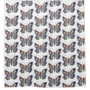 Rideaux De Douche Aquarelle papillon