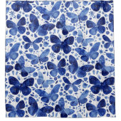 Rideaux De Douche Aquarelle papillon bleu (Devant)