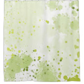 Rideaux De Douche Aquarelle Plaques Vert et Sage (Devant)