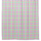 Rideaux De Douche aquarelle preppy été plaid pastels (Devant)