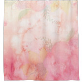 Rideaux De Douche Aquarelle rose Arrière - plan floral (Devant)