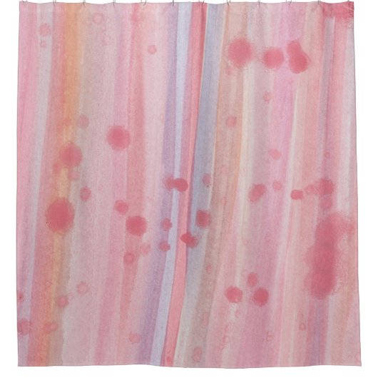Rideaux De Douche Aquarelle rose décontracté (Devant)