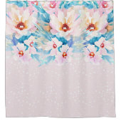 Rideaux De Douche Aquarelle rose et bleu (Devant)