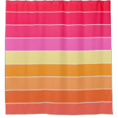 Rideaux De Douche Aquarelle rose, orange et jaune (Devant)