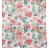 Rideaux De Douche Aquarelle Roses roses (Devant)