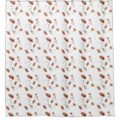 Rideaux De Douche Aquarelle Rustique Fleur sauvage d'automne (Devant)