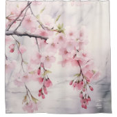 Rideaux De Douche Aquarelle Sakura Sérénité (Devant)