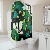 Rideaux De Douche Aquarelle sans couture motif avec fleurs d'imagina (En situation)