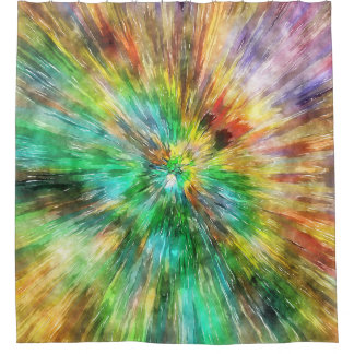 Rideaux De Douche Aquarelle Starburst Tie Dye
