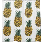 Rideaux De Douche Aquarelle tropicale ananas Motif sans couture (Devant)