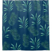 Rideaux De Douche Aquarelle tropicale Palm Feuilles (Devant)