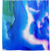 Rideaux De Douche Aquarelle Turquoise et bleue (Devant)