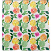 Rideaux De Douche Aquarelle végétale des agrumes (Devant)