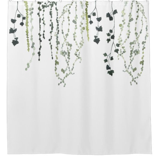 Rideaux De Douche aquarelle verdure (Devant)
