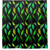 Rideaux De Douche Aquarelle verte éco-art (Devant)