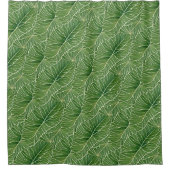 Rideaux De Douche Aquarelle verte Feuille  Motif (Devant)