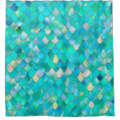 Rideaux De Douche Aquarelle Wonky Parties scintillant Turquoise Méta (Devant)