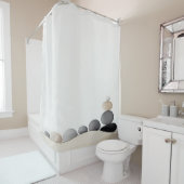 Rideaux De Douche Aquarelle Zen Pierre Jardin Style japonais (En situation)