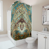 Rideaux De Douche Arabesque Fabric : Arabe Oriental Design (En situation)