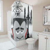 Rideaux De Douche Araignées d'Halloween Dracula Candelabra (En situation)