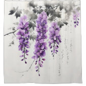 Rideaux De Douche Arbre à fleurs violettes (Devant)