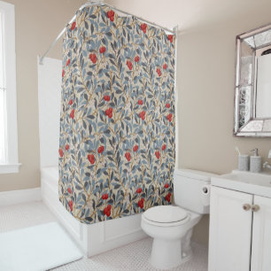 Rideaux De Douche Arbre à framboises rouges, William Morris