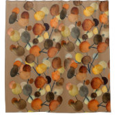 Rideaux De Douche Arbre Abstrait brun d'automne (Devant)