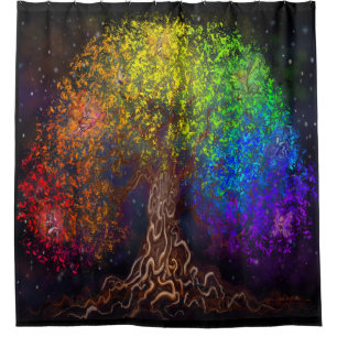Rideaux De Douche Arbre arc-en-ciel