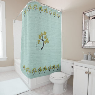 Rideaux De Douche Arbre dansant personnalisé Vert olive