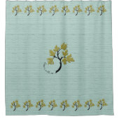 Rideaux De Douche Arbre dansant personnalisé Vert olive (Devant)
