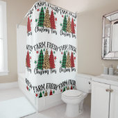 Rideaux De Douche arbre de noël (En situation)