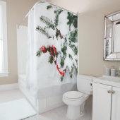 Rideaux De Douche Arbre De Noël En Hiver (En situation)
