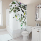 Rideaux De Douche Arbre De Noël En Neige (En situation)