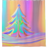 Rideaux De Douche Arbre de Noël Iridescente (Devant)