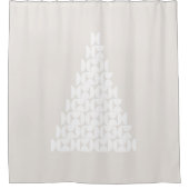Rideaux De Douche Arbre de Noël Mi-Siècle moderne Beige blanc Show (Devant)