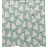 Rideaux De Douche Arbre de Noël Motif Sage Green (Devant)