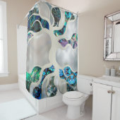 Rideaux De Douche Arbre de vie - Abalone Shell et Pearl (En situation)