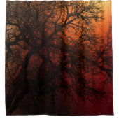 Rideaux De Douche Arbre d'hiver Silhouette (Devant)
