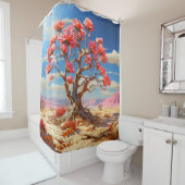 Rideaux De Douche Arbre rose (En situation)