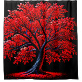 Rideaux De Douche Arbre rouge (Devant)