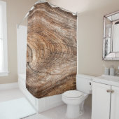 Rideaux De Douche Arbre texture bois massif brut (En situation)