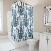Rideaux De Douche Arbres bleus (En situation)