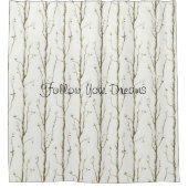 Rideaux De Douche Arbres bruns verts (Devant)
