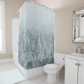 RIDEAUX DE DOUCHE ARBRES COUVRANT LA NEIGE (En situation)