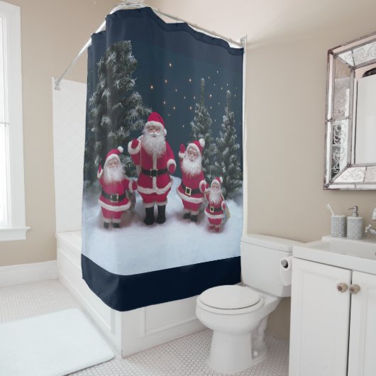 Rideaux De Douche Arbres de Noël (En situation)